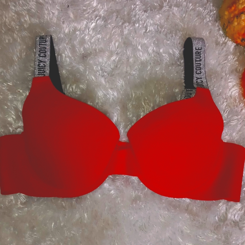 Juicy couture red bra silver adjustable straps